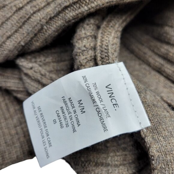 Vince Cashmere/Wool Zipper Side  Cowl Neck Sweater - Picture 10 of 12